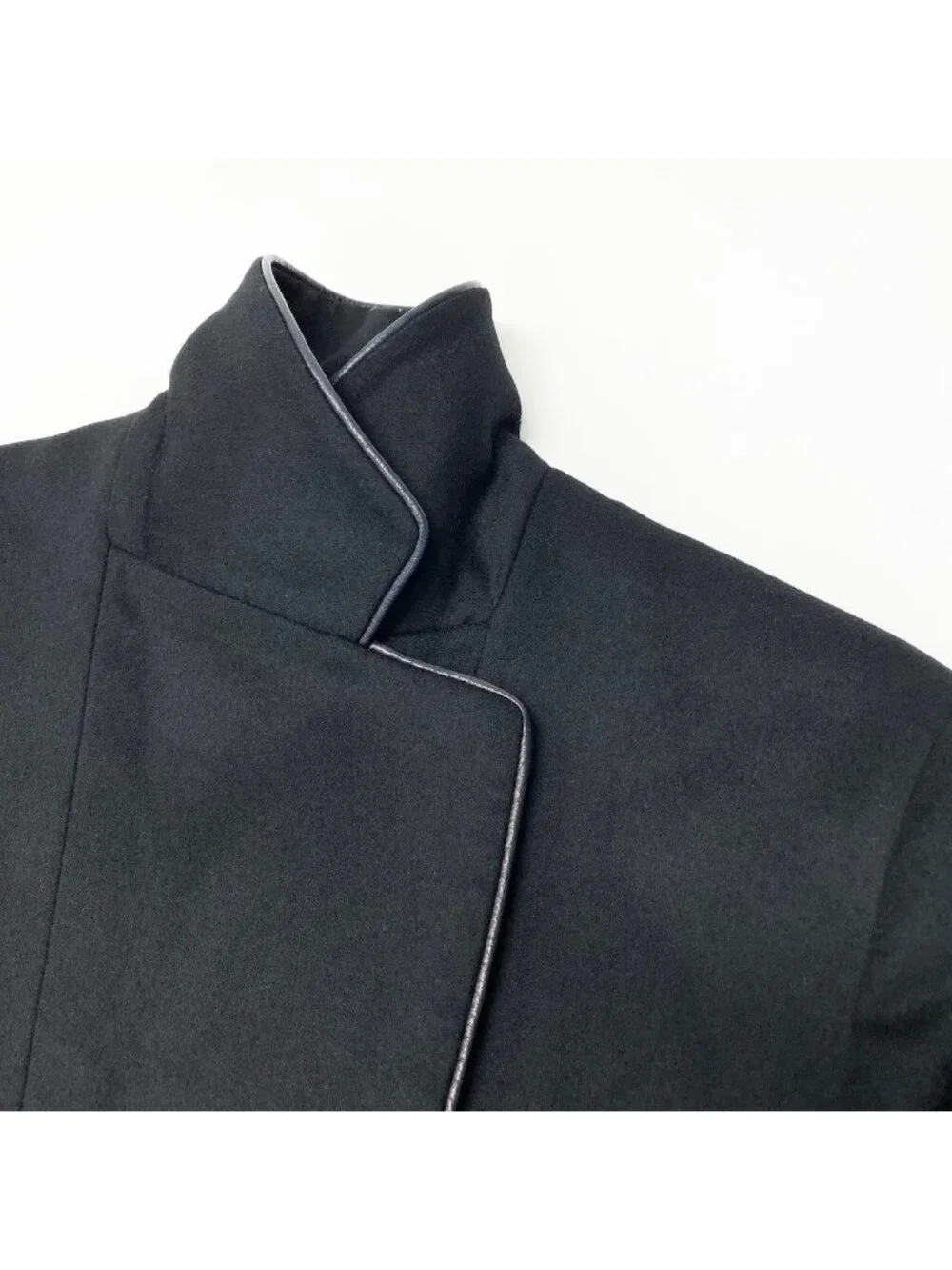 Dior @S Vintage Skirt Set Tailored Jacket Leather Piping